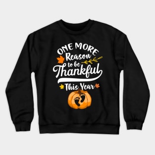 Thanksgiving Pregnancy Design for a Pregnant Falls Lover Crewneck Sweatshirt